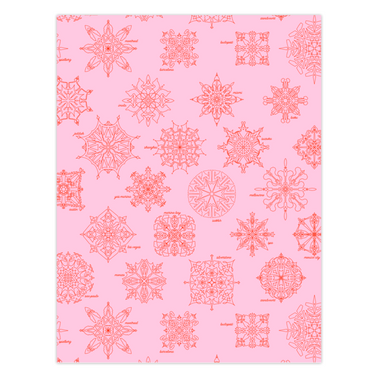 Pink Trackflakes Folded Cards