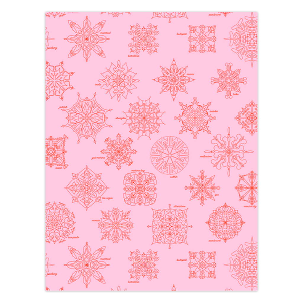 Pink Trackflakes Folded Cards