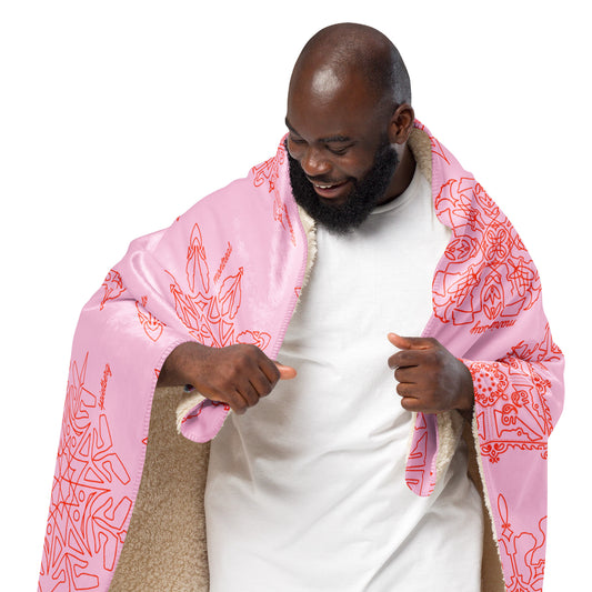 Trackflakes blanket - pink