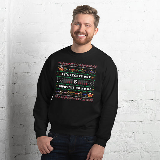 Lights out and away we ho ho ho sweater