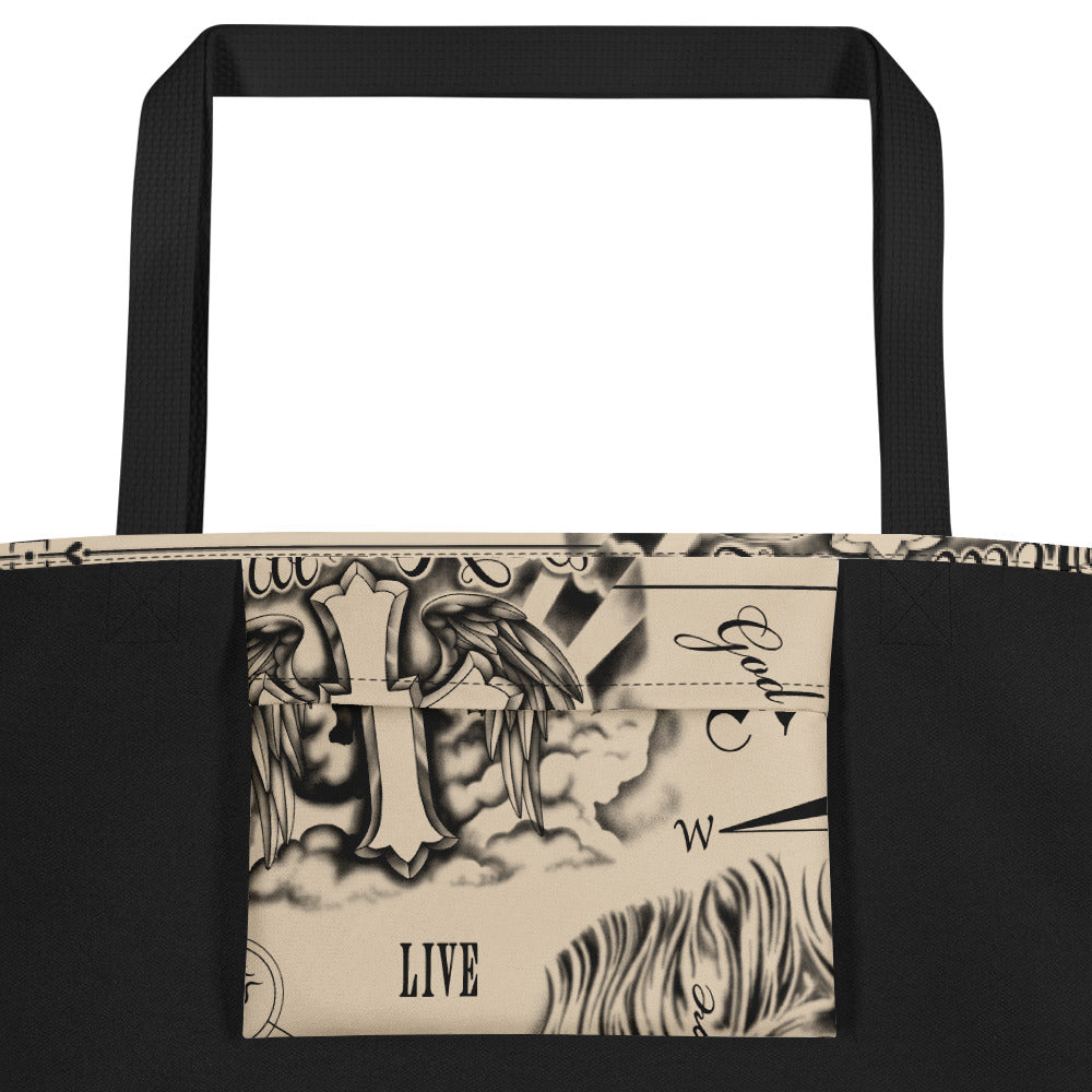 Lewis Hamilton Tattoo Art Tote