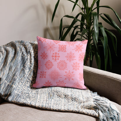 F1 Track Snowflake Pillow - Blue