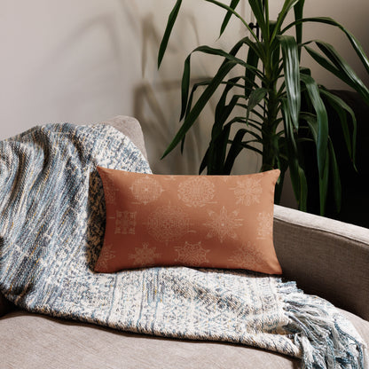 F1 Track Snowflake Pillow - Oatmeal