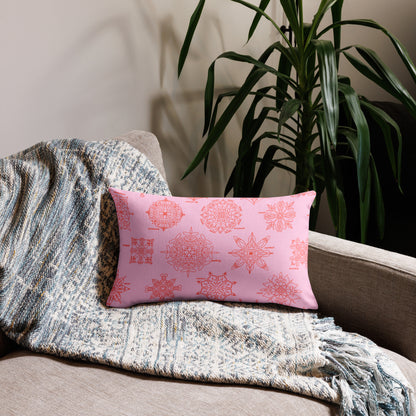F1 Track Snowflake Pillow - Blue