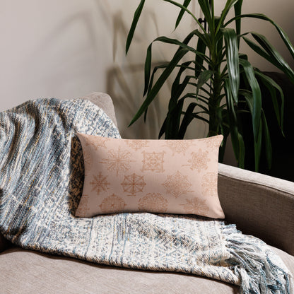 F1 Track Snowflake Pillow - Oatmeal