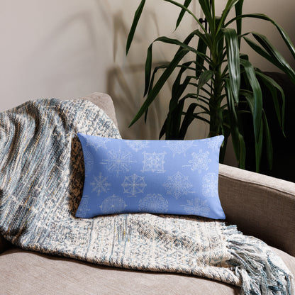 F1 Track Snowflake Pillow - Blue