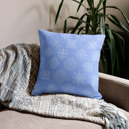 F1 Track Snowflake Pillow - Blue