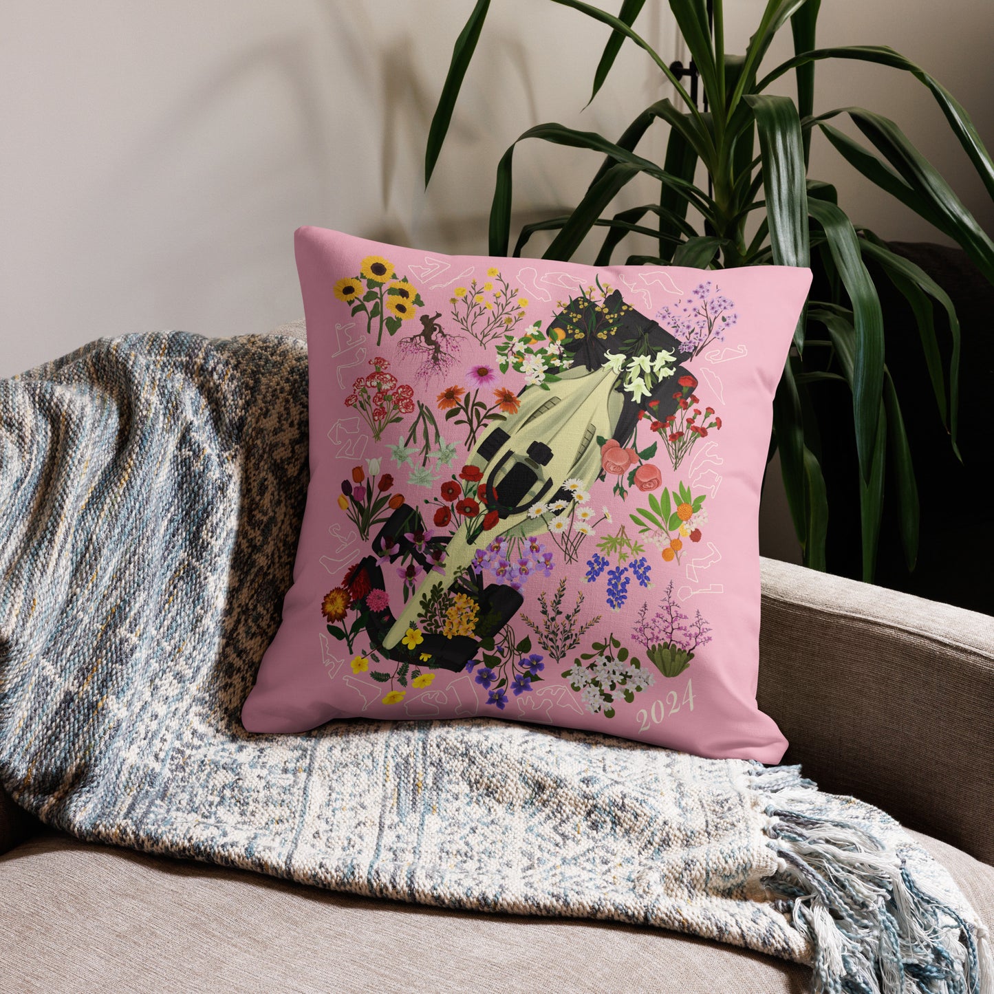 Global Floral Pillow