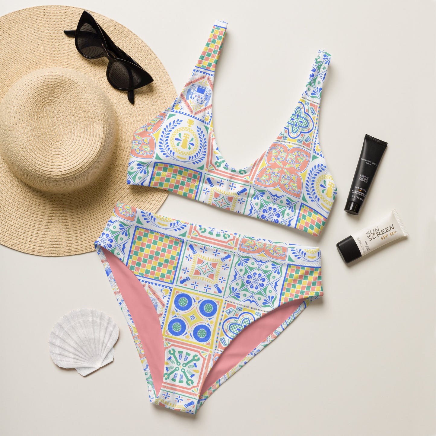 Jetset Tiles Highwaisted Bikini