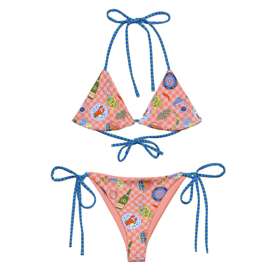 F1 Jetset Summer Pink Picnic String Bikini