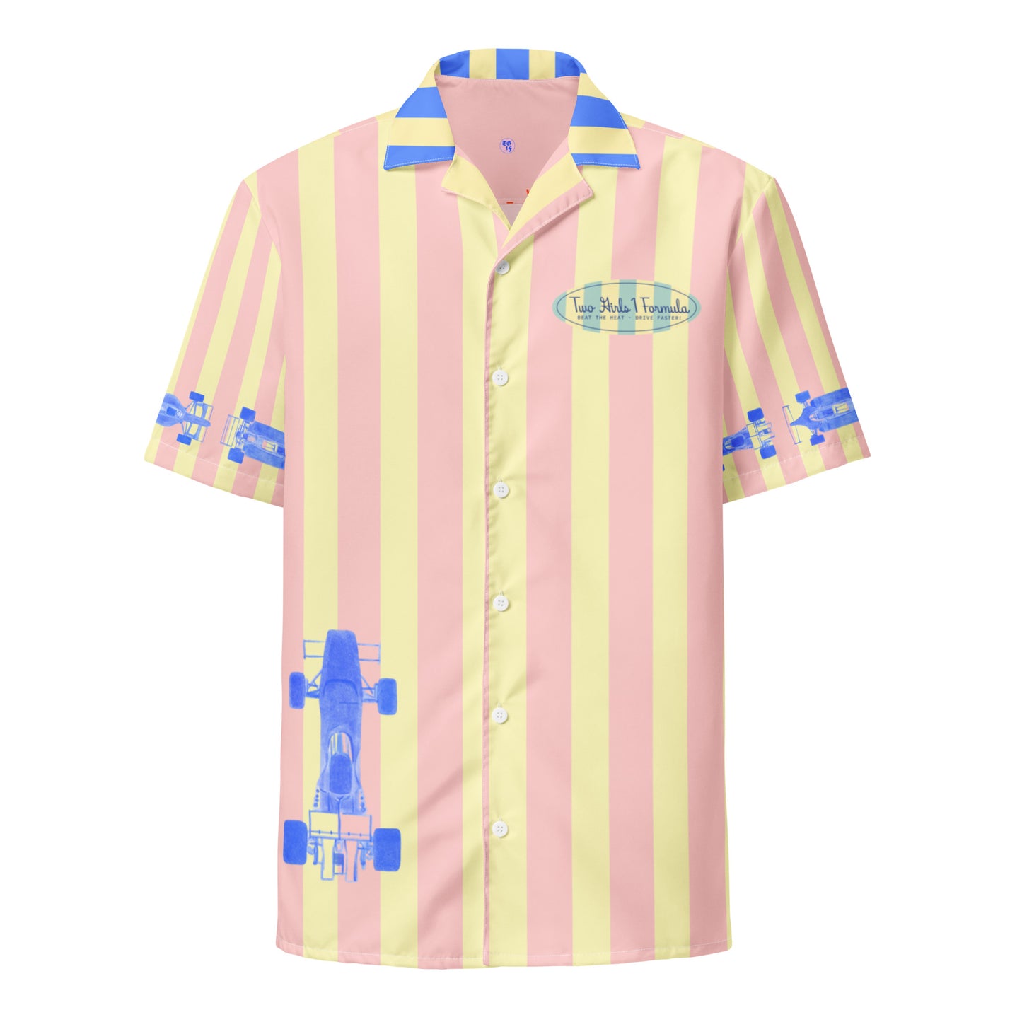 Jetset Vintage Racing Party Shirt Cabana Stripe Pink