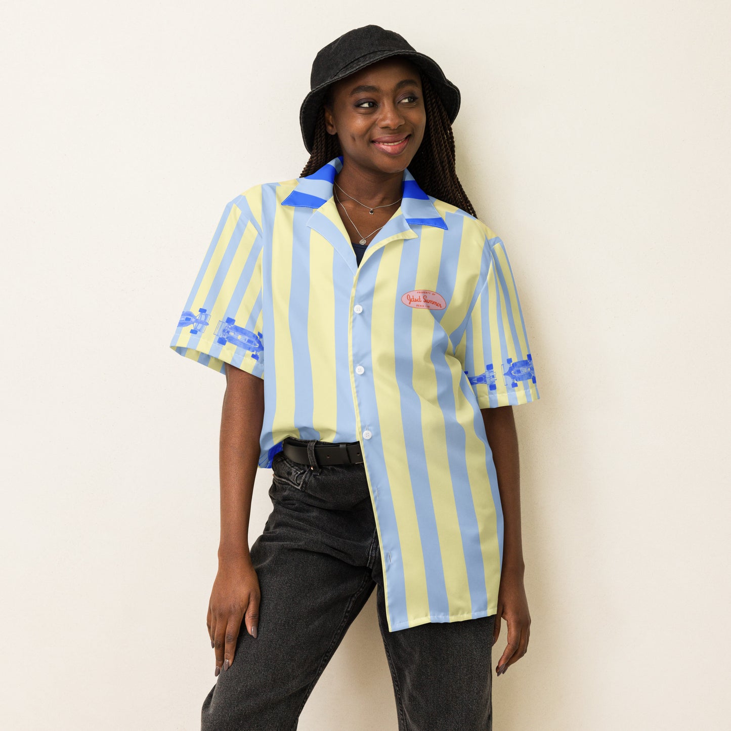 Jetset Vintage Racing Party Shirt Cabana Stripe