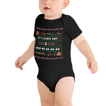 Lights Out and Away We Ho Ho Ho Onesie