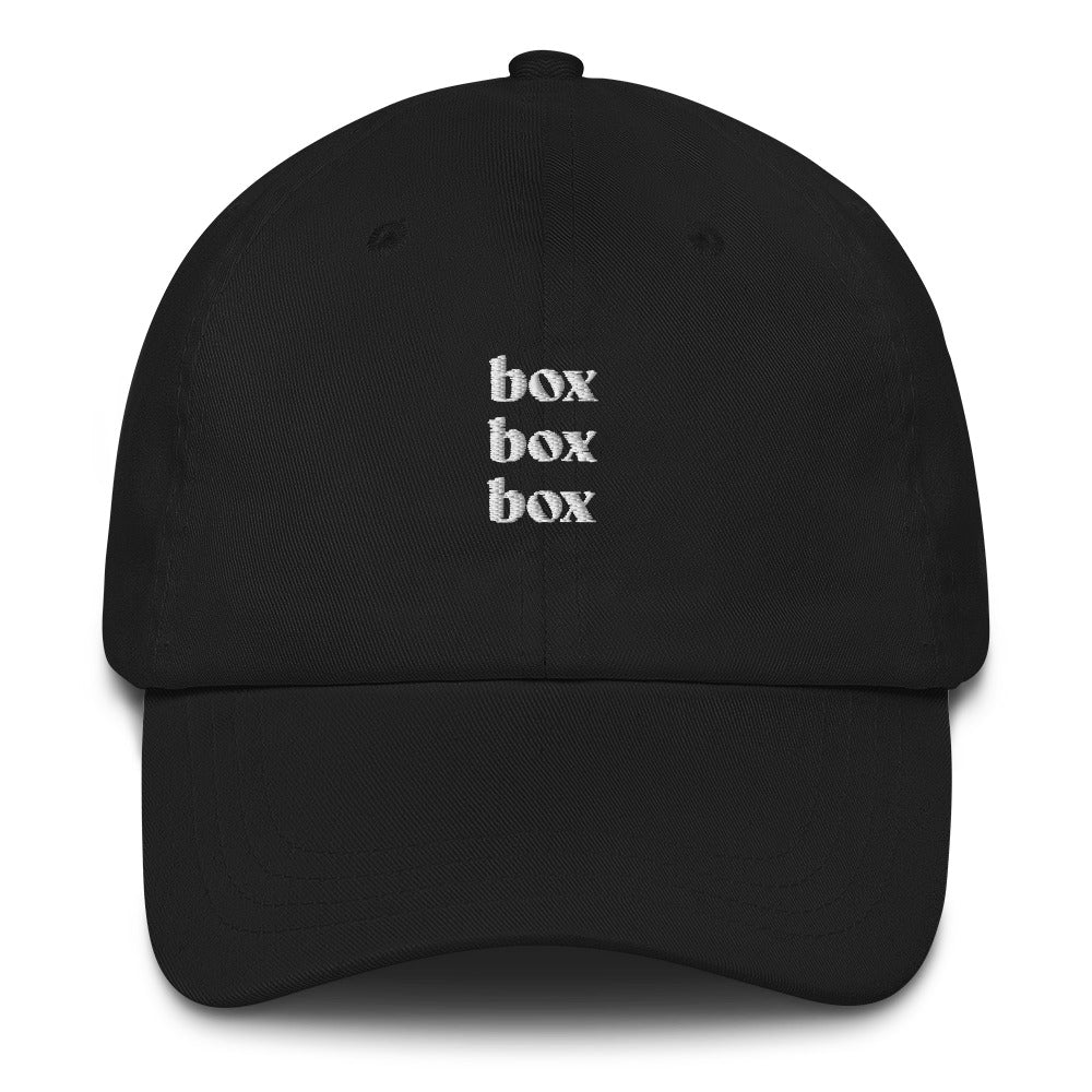 Box Box Box Dad Hat - twogirls1formula