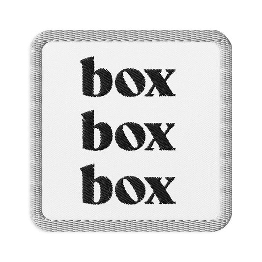 Box Box Box Patch - twogirls1formula