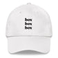 Box Box Box White Dad hat - twogirls1formula