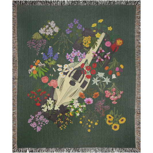 Wool applique pattern kit table runner rug flowers “Jacobean Summer” 28″ x  17 1/2″ floral hand dyed felted wool fabric embroidery – Horse and Buggy  Country Wool Applique Designs