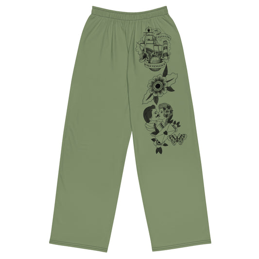 Daniel Ricciardo Tattoo Wide Leg Pants - twogirls1formula