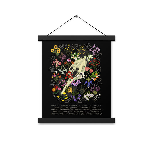 Formula 1 Floral World Poster