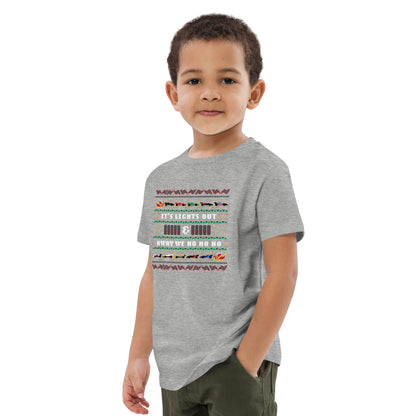 Lights out and away we ho ho ho kids t-shirt