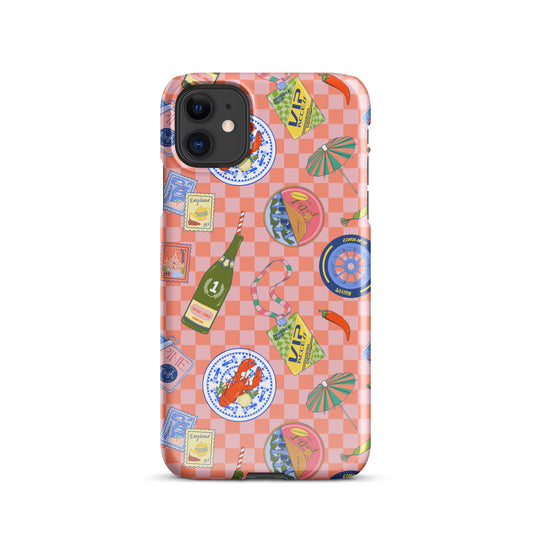 F1 Jetset Summer Picnic Pink Case for iPhone