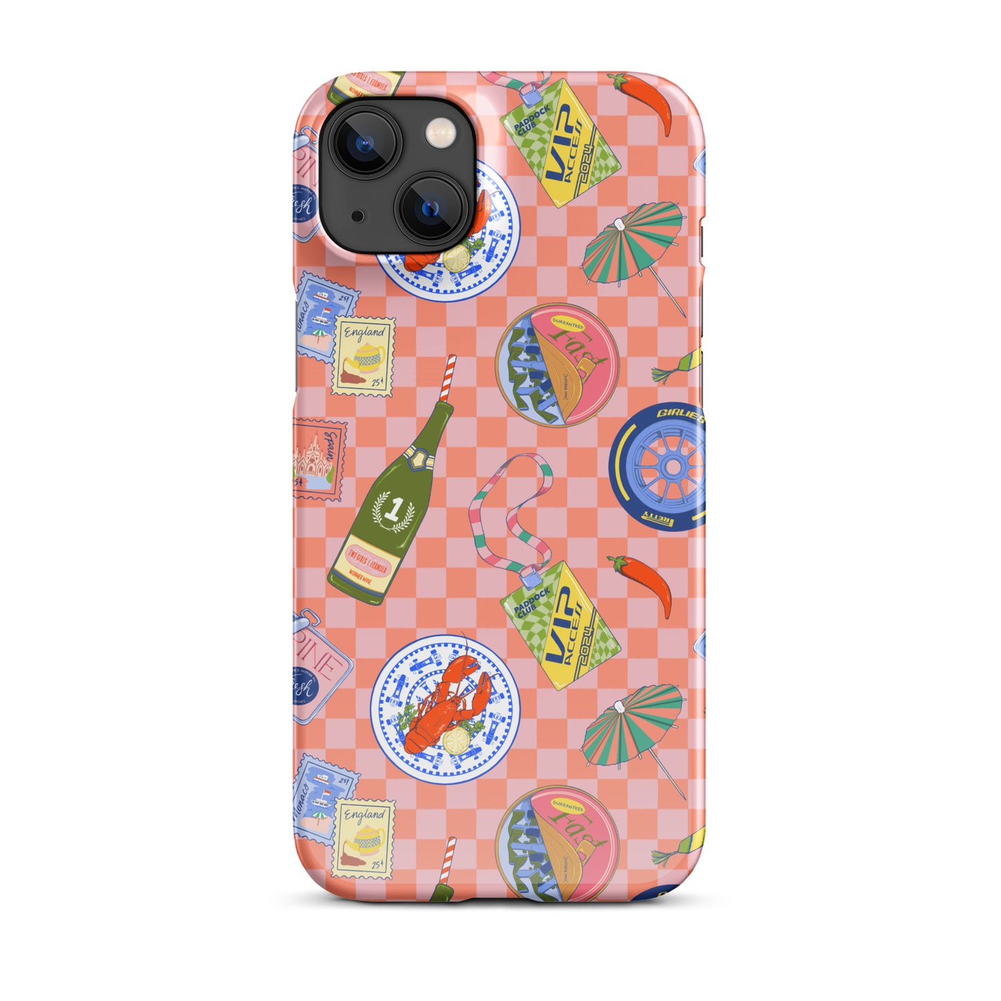 Jetset Summer Picnic Pink Case for iPhone