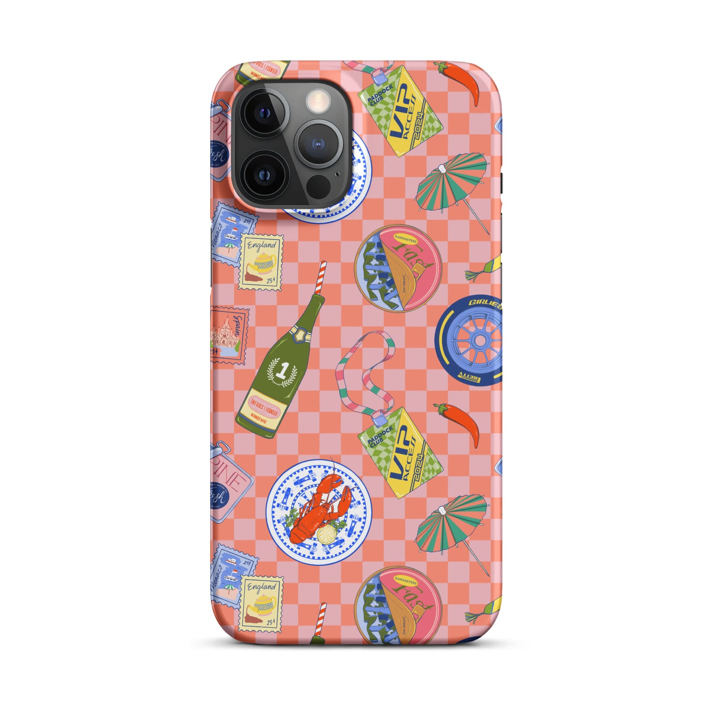 Jetset Summer Picnic Pink Case for iPhone