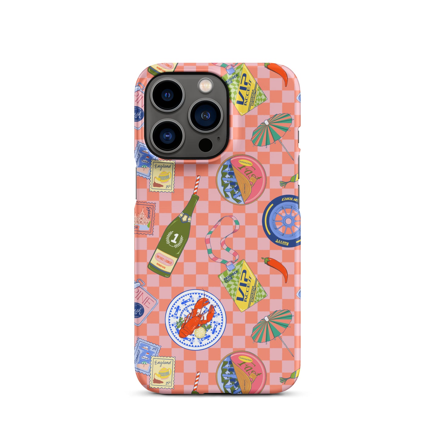 Jetset Summer Picnic Pink Case for iPhone