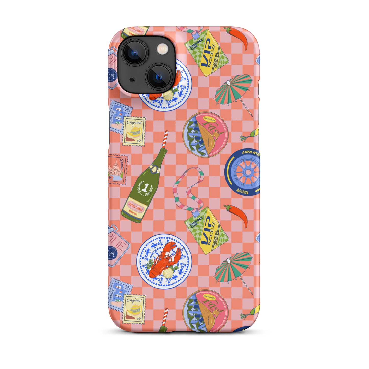 Jetset Summer Picnic Pink Case for iPhone