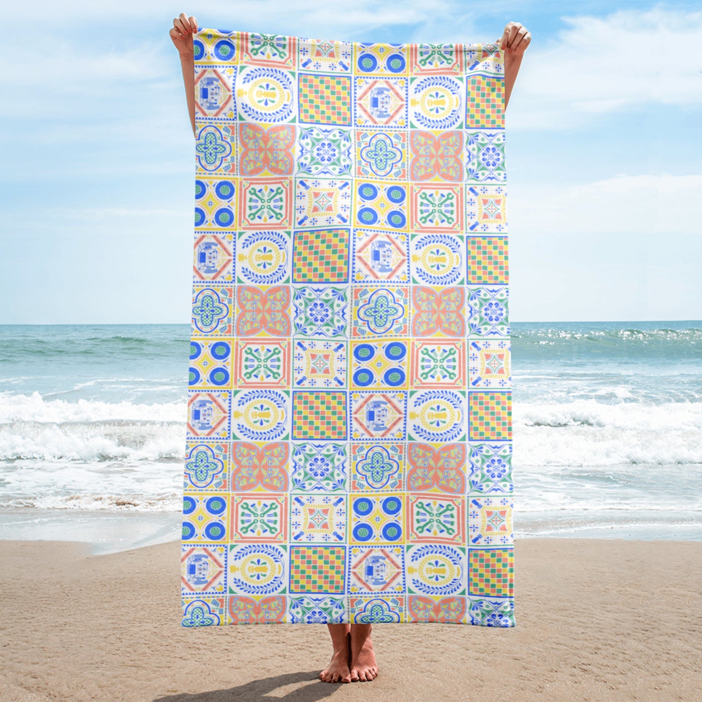 Jetset Tiles Beach Towel