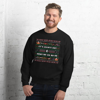 Lights out and away we ho ho ho sweater