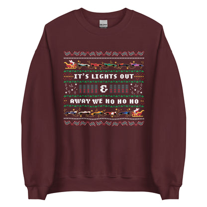 Lights out and away we ho ho ho sweater
