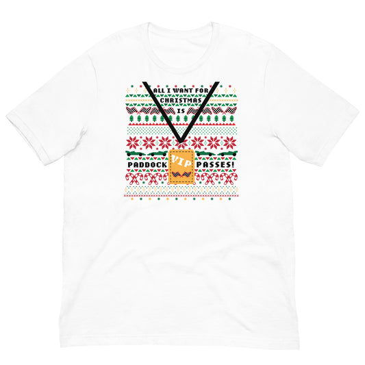 Christmas Paddock Passes T-Shirt (white)